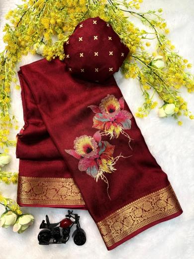 Vastrangan marsh mellow self saree